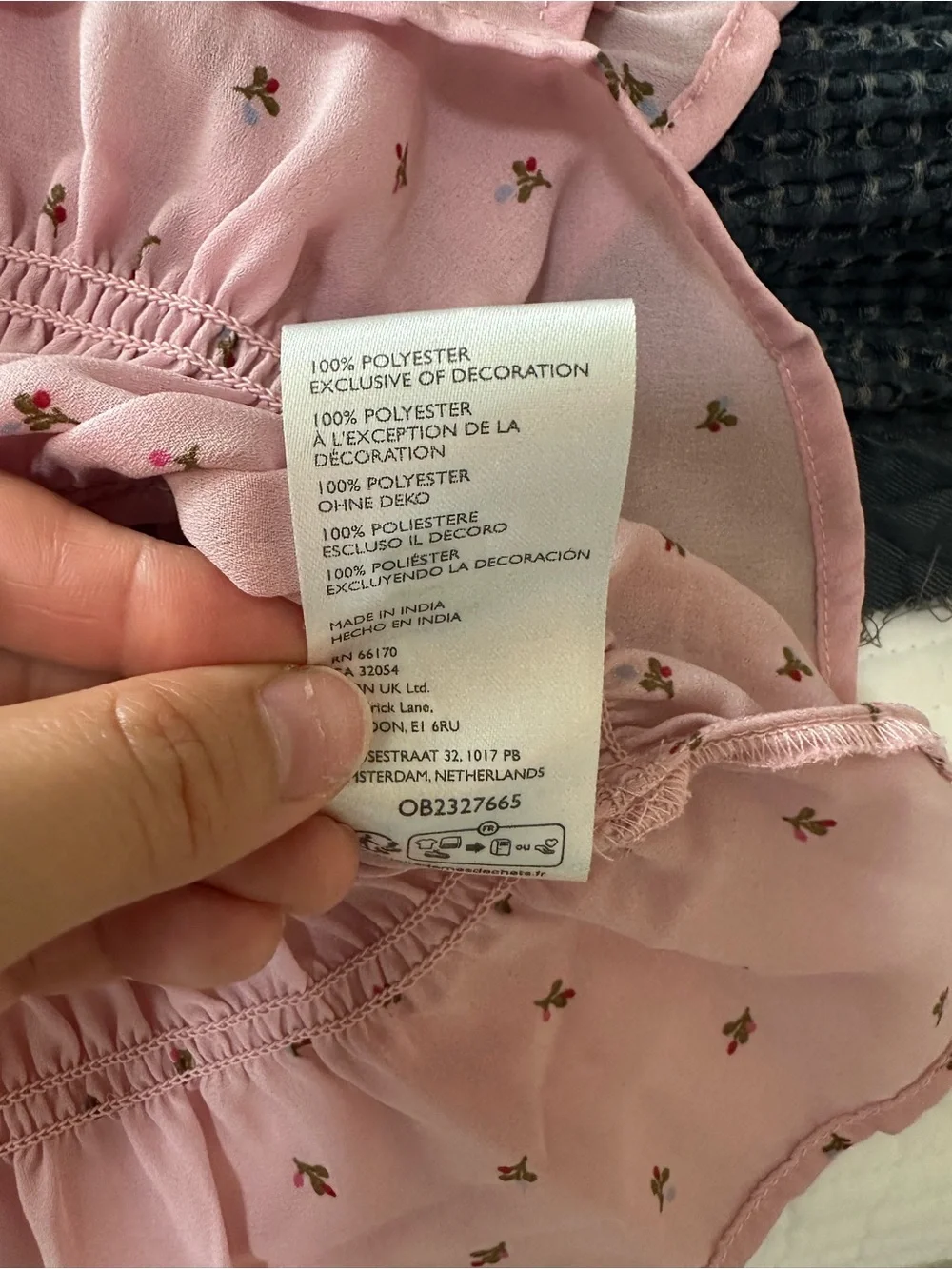 Free People Mauve Dot Smocked Crop Top